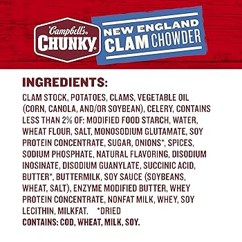 Campbell's Chunky Soup, New England Clam Chowder, 16.3 Oz